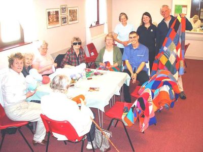 Hand over of the BIG Blanket to the Salvation Army
