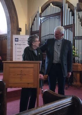 Nancy Connolly and Steve Burmester on the weekend before her 90th birthday.
Keywords: Nancy Connolly and Steve Burmester on the weekend of Nancy&#039;s 90th Birthday.