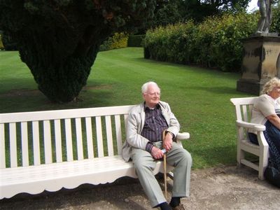 Tommy relaxing at Chatsworth on the MCC outing
