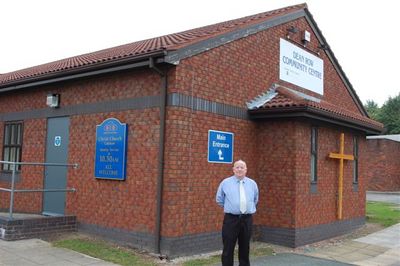 Derek Marshall outside the Community Centre at Colshaw
