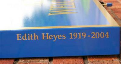 New Christ Church sign dedicated to Edith Heyes
