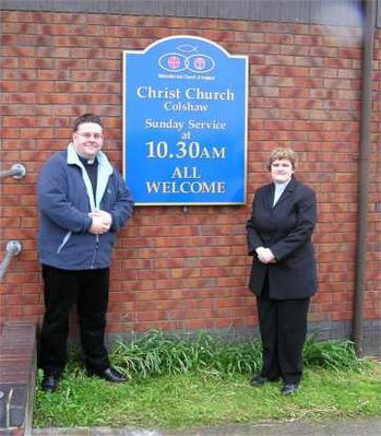 Paul & Ruth with the new sign
