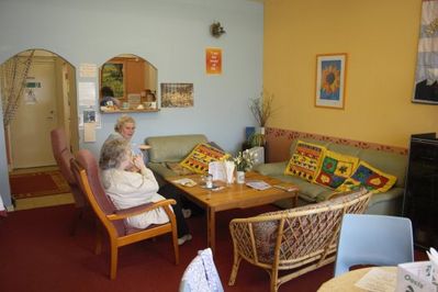 The lounge area at the Oasis Coffee Shop
